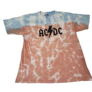 AC/DC T-SHIRT TYE-DYE MEDIUM COTTON LICENSE